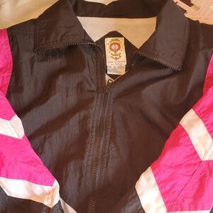 VINTAGE 80'S 90'S SPORTS CLUB TRACK JACKET SZ M